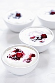 White chocolate mousse with berries