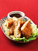 Chicken tonkatsu with soy sauce, Japan