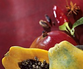 Exotic fruit and spices