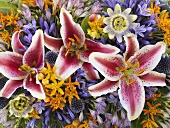 A bouquet of mixed flowers (full-frame)