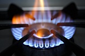 A gas flame (close-up)