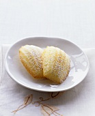 Two madeleines (Small French cakes)