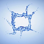 Water forming a frame