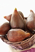 Fresh figs in a small basket