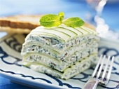 Soft cheese and courgette lasagne