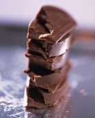 A Stack of Chocolate Pieces