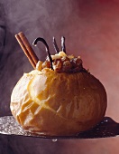 A Baked Apple Stuffed with Raisins and Spices