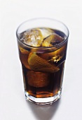A Glass of Cola with Lemon