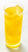 A Glass of Orange Juice with Ice