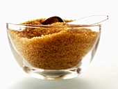 Brown Sugar in a Glass Sugar Bowl