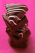 Schokoladenkonfekt, gestapelt