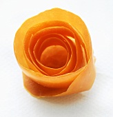 Carrot Peel in the Shape of a Flower