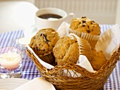 Assorted Muffins in a Basket