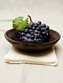Purple Grapes in a Bowl