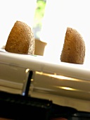Bagel Halves in Toaster Slots