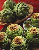 Fresh and stuffed artichokes