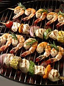 Chicken and Shrimp Kabobs on the Grill