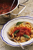Orecchiette pasta with tomato sauce