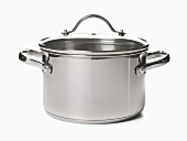 A saucepan with a glass lid