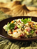 Rice with prawns and sausage