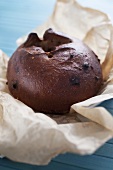 Chocolate bread on paper