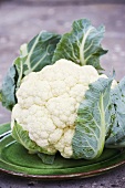 Fresh cauliflower on a plate