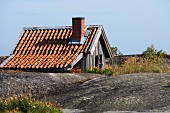 Ländliches Holzhaus in Skandinavien