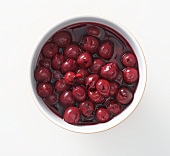 A bowl of cherry compote