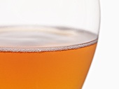 A glass of cider (close-up)