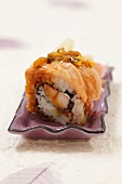 Maki made with surimi and grilled salmon