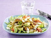 Vegetable salad with feta