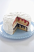 Poke Cake (Rührkuchen rot-weiss-blau, USA)