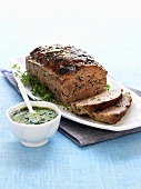 Meatloaf with herb sauce