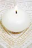 A burning candle (close-up)