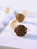 Assorted chocolate truffles