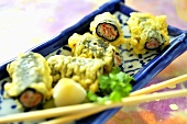 Maki with surimi in tempura batter