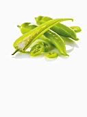 Green Chili Peppers at Market
