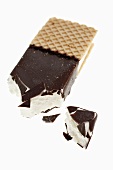 Ice cream sandwich with a bite taken out