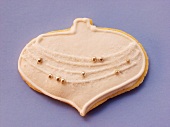 Decorated sweet pastry biscuit (Christmas bauble)