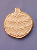 Decorated sweet pastry biscuit (Christmas bauble)