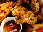 Barbecued chicken wings