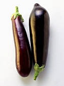 Two aubergines