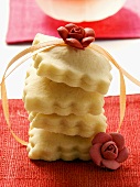 Filled sweet pastry biscuits for Valentine's Day