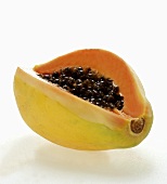 Papaya, a piece cut off