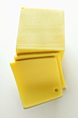 American cheese, a piece cut off