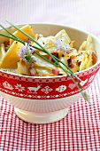 Krautfleckerl (pasta and cabbage) with chives