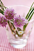 Fresh chives with flowers