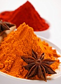 Curry powder and paprika, star anise