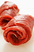 Fresh beef roulades