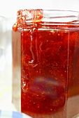 Strawberry jam in jar